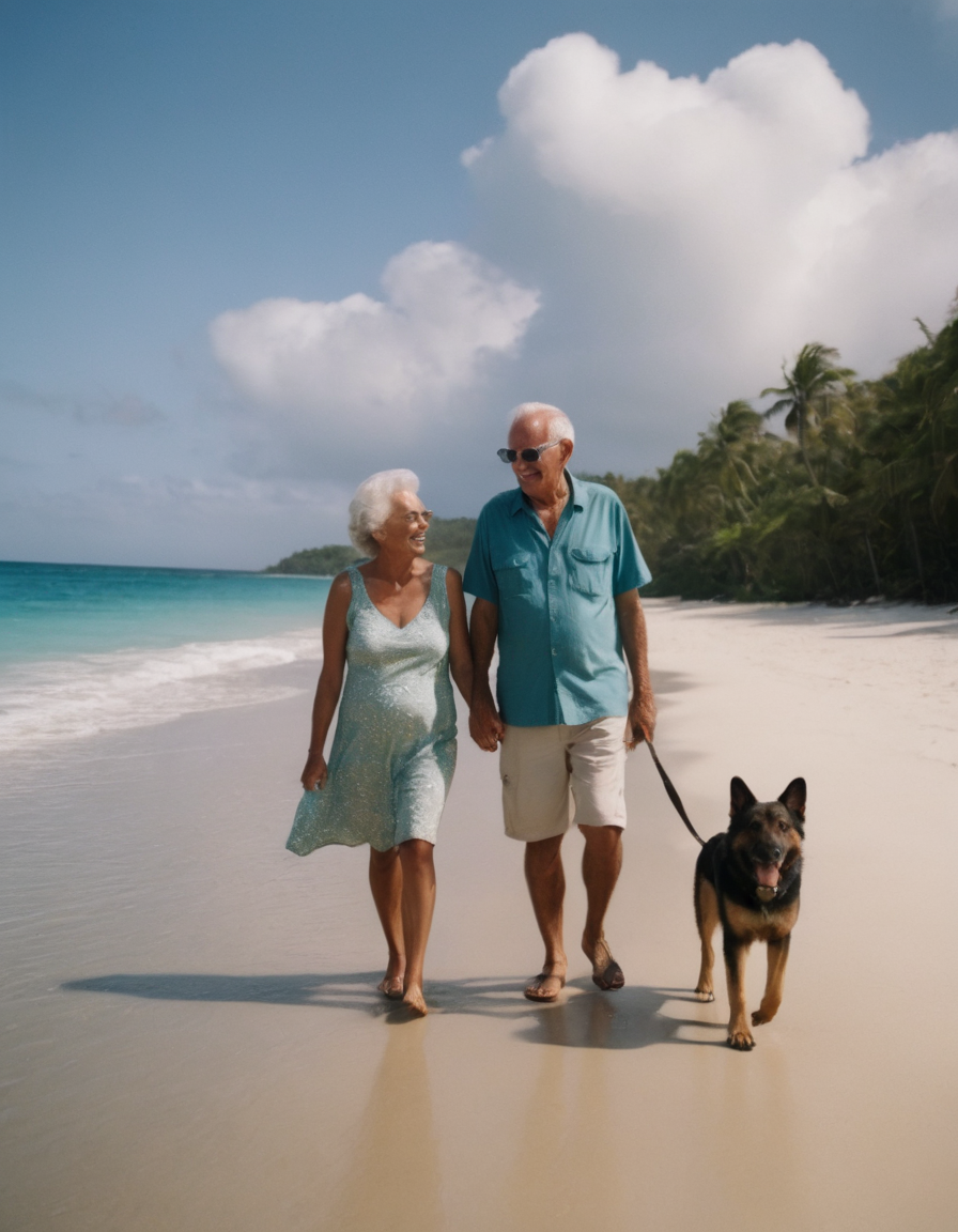 Walking along the shore