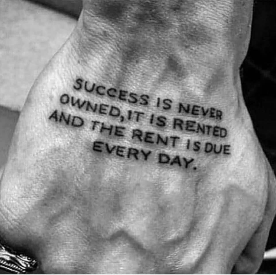 Success is earned with hard work