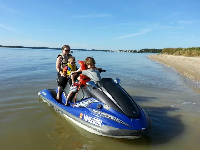 First beach stop after leaving the Secretary boat ramp.