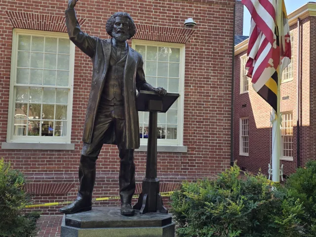 Bronze statue of Frederick Douglass
