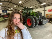 Farming Equipment in a large metal barn.